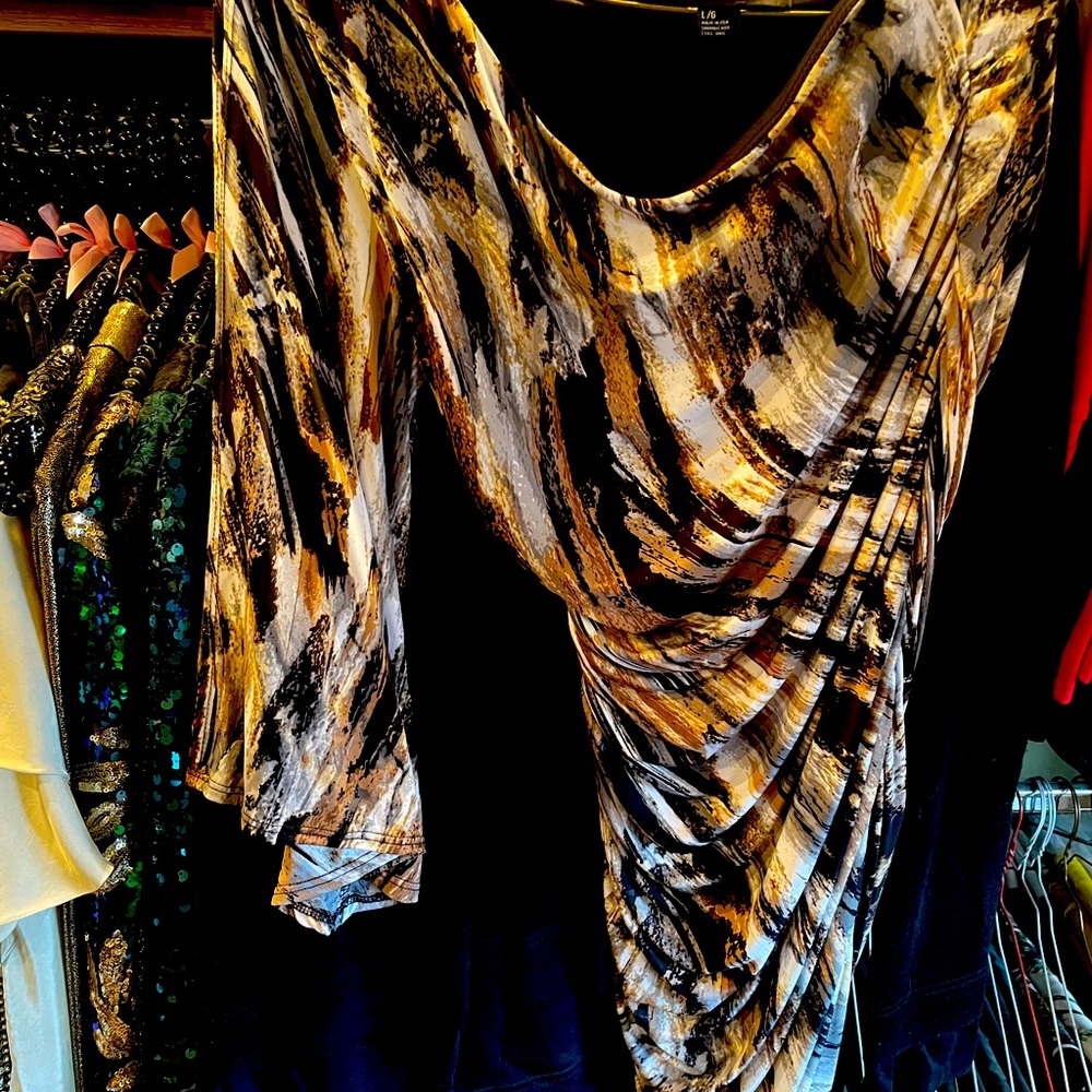 Water color print- in Grey, black, brown tones